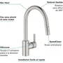 Grohe Mitigeur monocommande Evier avec douchette extractible 2 jets