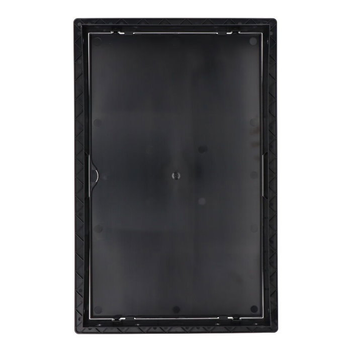 Edm Tapa de registro empotrable rectangulaire ABS 25x40cm 27,5x42,5cm gris anthracite pladur push-pull