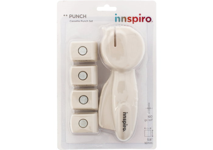Innspiro Set perforatrice Cassette Punch avec 4 cartouches 16mm Innspiro Set perforatrice Cassette Punch avec 4 cartouches 16mm