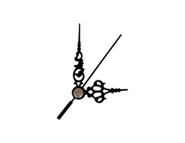 Innspiro Kit de manecilles de montre en aluminium noir 25 unités