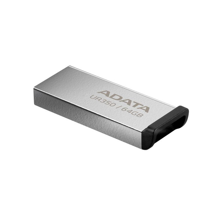 ADATA Mémoire USB 3.2 UR350 64 Go Métallique - Clé USB 5 Gbps - Noir