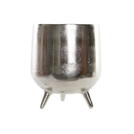 Centre de Table Home ESPRIT Argenté Aluminium 21 x 21 x 25 cm