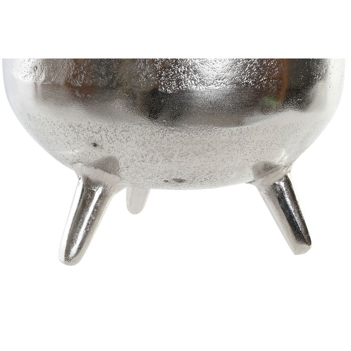 Centre de Table Home ESPRIT Argenté Aluminium 21 x 21 x 25 cm