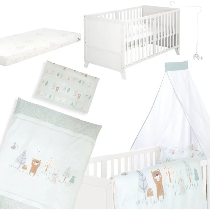 Roba Lit combiné évolutif Woodland Buddies 70 x 140 cm - Blanc