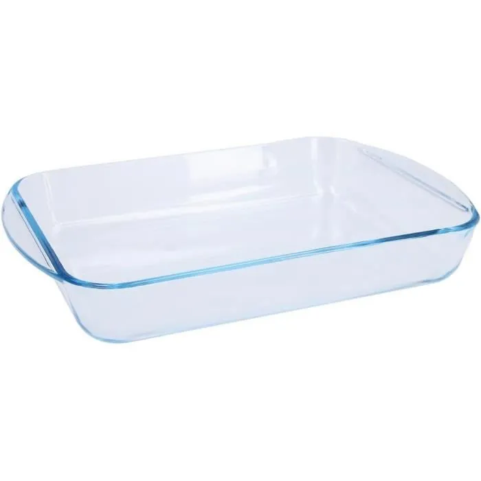 Pyrex 1450032 - Plat à lasagnes rectangulaire en verre borosilicate, résistant de -40°C à 300°C, 35 x 23 cm