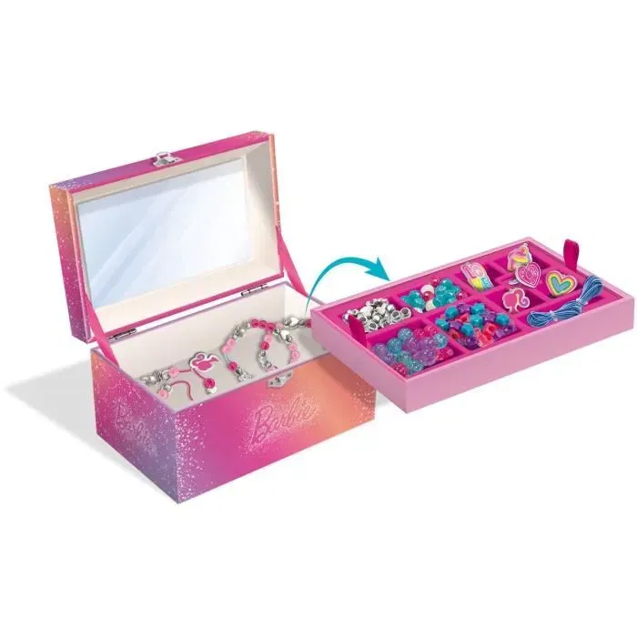 Liscianigiochi Boîte à Bijoux Barbie We Dream Together - Coffret Créatif 2 en 1 avec Plus de 150 Perles et 4 Charms Exclusifs - Activité Manuelle pour Enfants dès 5 Ans Liscianigiochi Boîte à Bijoux Barbie We Dream Together - Coffret Créatif 2 en 1 avec Plus de 150 Perles et 4 Charms Exclusifs - Activité Manuelle pour Enfants dès 5 Ans
