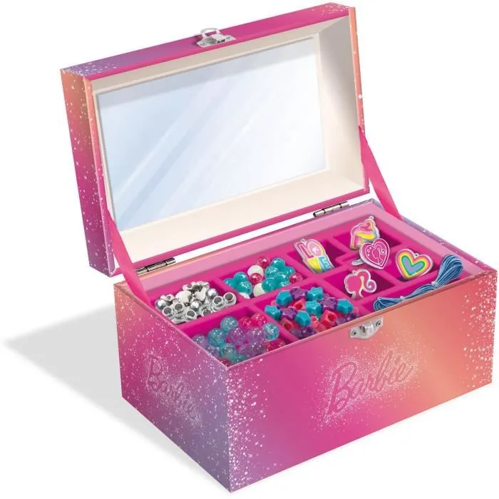 Liscianigiochi Boîte à Bijoux Barbie We Dream Together - Coffret Créatif 2 en 1 avec Plus de 150 Perles et 4 Charms Exclusifs - Activité Manuelle pour Enfants dès 5 Ans Liscianigiochi Boîte à Bijoux Barbie We Dream Together - Coffret Créatif 2 en 1 avec Plus de 150 Perles et 4 Charms Exclusifs - Activité Manuelle pour Enfants dès 5 Ans