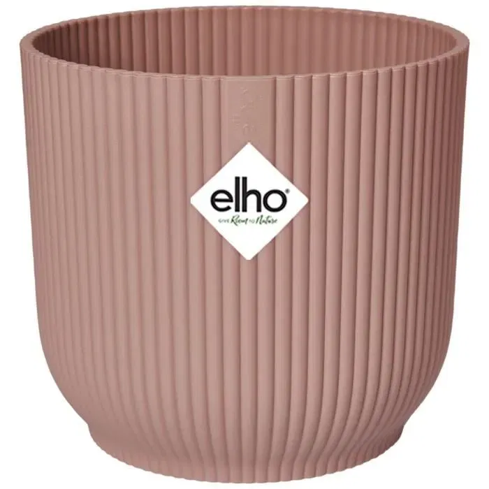 Elho Pot de Fleurs Rond VIBES en Plastique, Diamètre 25 cm x Hauteur 23 cm, Rose Poudré, pour Plantes d'Intérieur Elho Pot de Fleurs Rond VIBES en Plastique, Diamètre 25 cm x Hauteur 23 cm, Rose Poudré, pour Plantes d'Intérieur