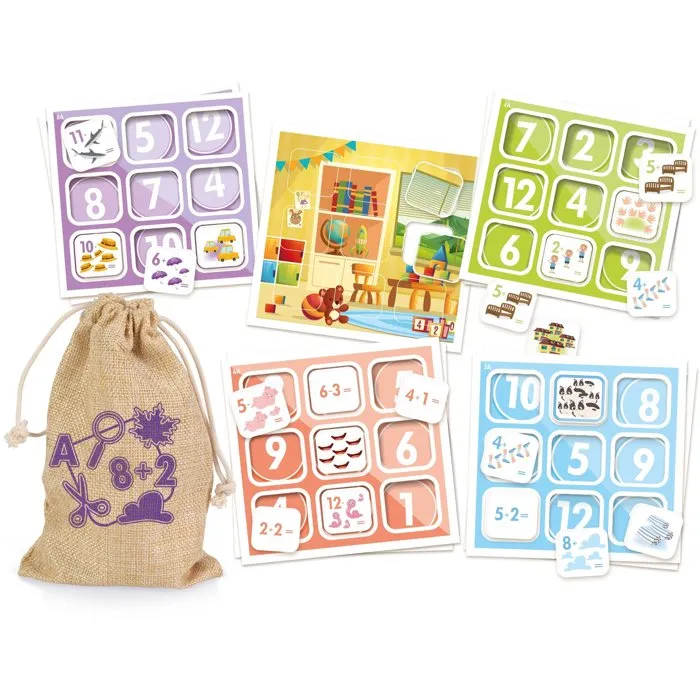 Tactic - Jeu éducatif Apprenons les chiffres - 8 plateaux, 72 exercices - Pour enfants dès 4 ans - 2 joueurs et plus