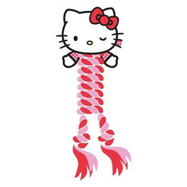 Cerdá Mordedor pour chien en corde Hello Kitty 9.5 x 30.0 x 9.5 cm - Jouet à mâcher pour chiot, couleur rouge