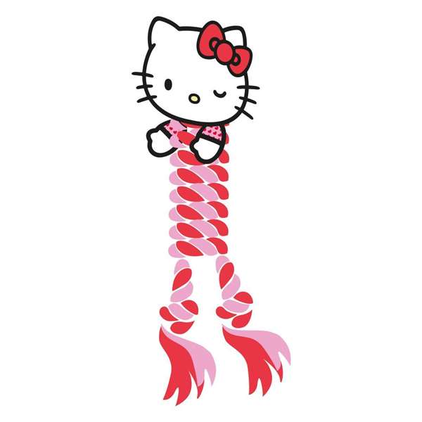 Cerdá Mordedor pour chien en corde Hello Kitty 9.5 x 30.0 x 9.5 cm - Jouet à mâcher pour chiot, couleur rouge