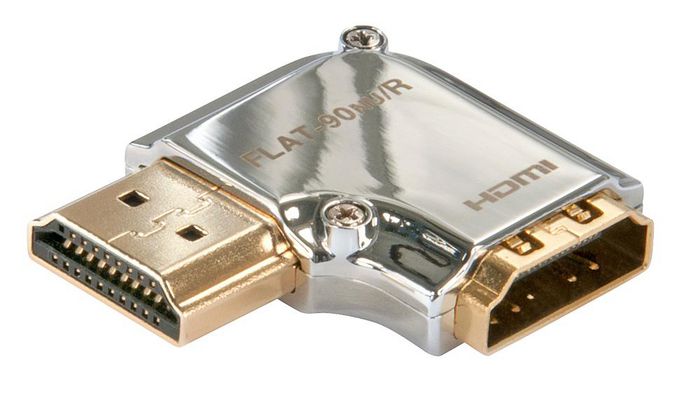 Lindy Lindy CROMO HDMI mâle/femelle coudé à 90° droite