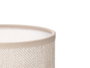 Giftdecor Lampe de Table Abombé Beige Céramique Métal Plastique Tissu 13x20x13 cm avec Câble 95 cm (Set de 12)