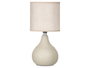 Giftdecor Lampe de Table Abombé Beige Céramique Métal Plastique Tissu 13x20x13 cm avec Câble 95 cm (Set de 12)