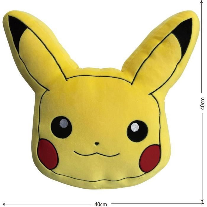 Pokemon Coussin 3D Premium Cara de Pikachu Jaune