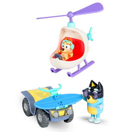 Famosa Bluey - Mini Véhicules de Collection Série 3 avec Figurines Bandit et Bingo - Jeu d'Aventure pour Enfants +2 Ans - Réf. Bly62000
