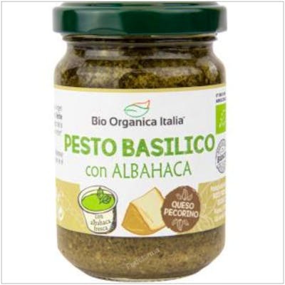 BIO ORGANICA ITALIA Pesto Basilico Pecorino 130 g Bio - Sauce à la Basilique avec Pecorino, Huile d'Olive, Noix de Cajou et Pignons BIO ORGANICA ITALIA Pesto Basilico Pecorino 130 g Bio - Sauce à la Basilique avec Pecorino, Huile d'Olive, Noix de Cajou et Pignons