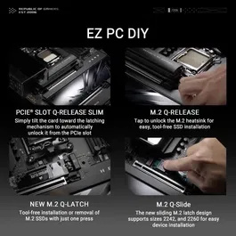 ASUS CROSSHAIR X870E HERO - Carte mère ATX socket AM5 pour AMD Ryzen, 64 Go DDR5, SATA-600