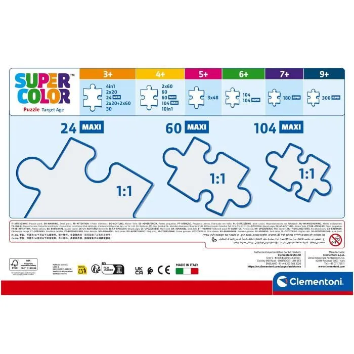 Clementoni - Puzzle Maxi 104 pièces Iron Man et ses amis Avengers - 62 x 42 cm - Jeu éducatif pour enfants