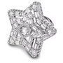 Swarovski Bague Stella en Cristal Gris Taille 50