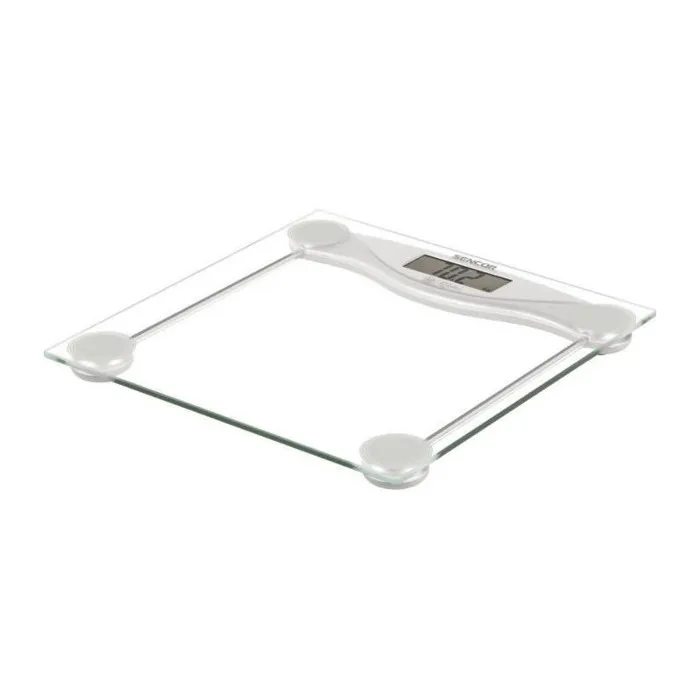 Sencor Pese Personne SBS 113SL - Balance de salle de bain avec surface en verre trempé 6 mm, capacité 150 kg, écran LCD large, mise en marche automatique Sencor Pese Personne SBS 113SL - Balance de salle de bain avec surface en verre trempé 6 mm, capacité 150 kg, écran LCD large, mise en marche automatique