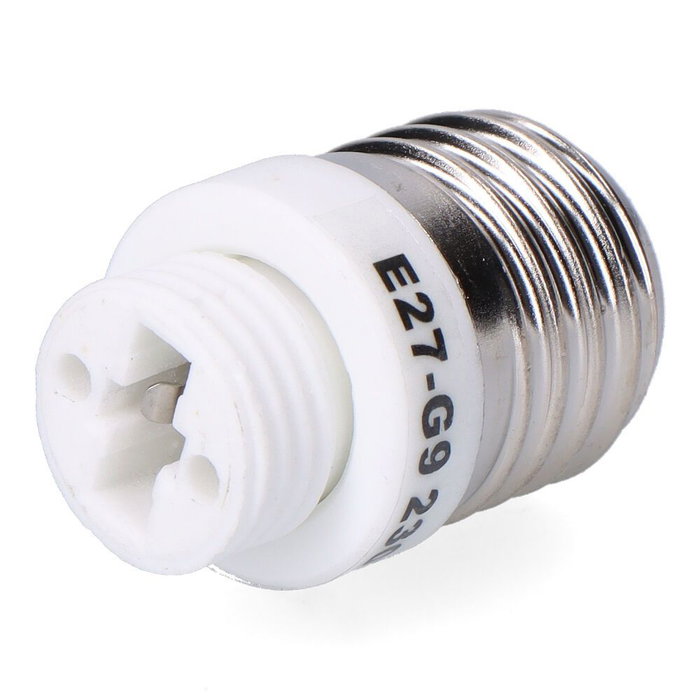 F-Line Convertisseur de douille E27 vers G9, Blanc, 230 V, Ø29 x 50 mm F-Line Convertisseur de douille E27 vers G9, Blanc, 230 V, Ø29 x 50 mm