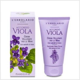 L'ERBOLARIO Crème Mains Accordo Violeta 75ml - Protection Antioxydante aux Extraits de Pensée et Violette