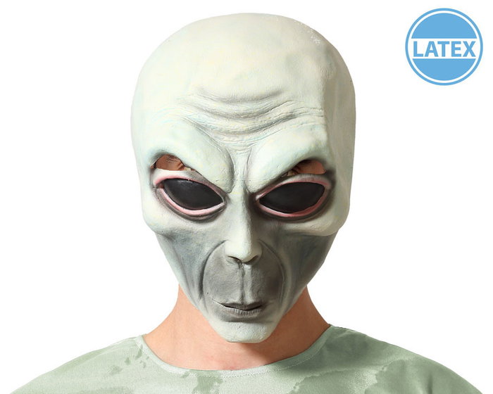 Masque Alien étranger avec yeux noirs et expression hostile Masque Alien étranger avec yeux noirs et expression hostile