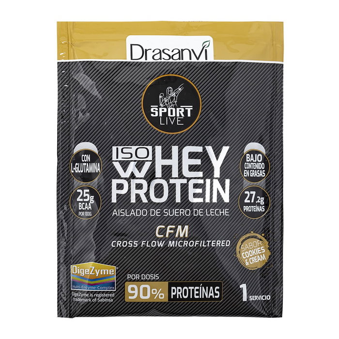 DRASANVI SPORT LIVE Whey Protein Isolate Cookies and Cream 500g DRASANVI SPORT LIVE Whey Protein Isolate Cookies and Cream 500g