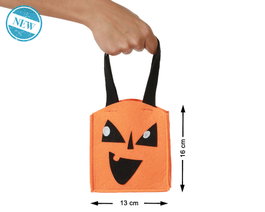 atosa Sac orange avec visage de citrouille pour bonbons 16 cm