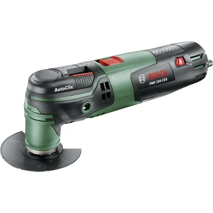 Bosch PMF 250 CES - Outil multifonctions oscillant filaire avec accessoires Starlock et système AutoClic pour coupe, ponçage, raclage Bosch PMF 250 CES - Outil multifonctions oscillant filaire avec accessoires Starlock et système AutoClic pour coupe, ponçage, raclage