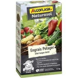 Algoflash Naturasol Engrais potager NATURASOL 1,5 kg - Aliment végétal naturel pour jardin productif