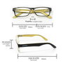 EL CHARRO Lunettes de lecture Kansas Noir/Jaune +1,0