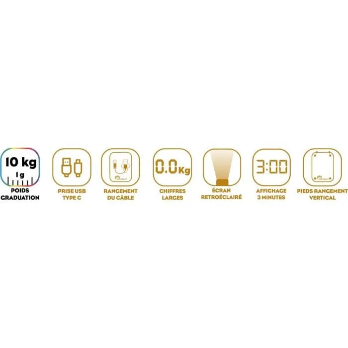 Little Balance Balance de cuisine Happy Genius 10 Inox, rechargeable USB, rétroéclairée, capacité 10 kg / précision 1 g, design incliné avec rangement de câble Little Balance Balance de cuisine Happy Genius 10 Inox, rechargeable USB, rétroéclairée, capacité 10 kg / précision 1 g, design incliné avec rangement de câble