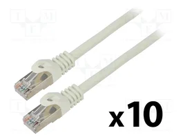 LANBERG Cordon de raccordement Cat 6 F/UTP RJ45 0,25m gris