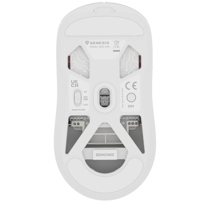 Souris Bluetooth Sans Fil Genesis NMG-2194 Blanc