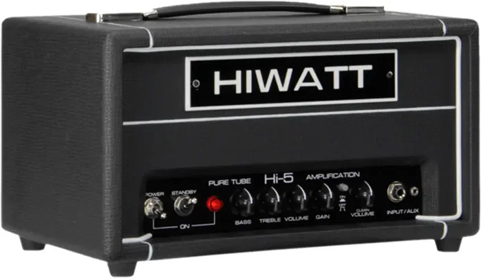 HIWATT Amplificateur Guitare Cabezal Hi-5 5W - Tête Ampli à Lampes Noir