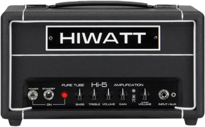 HIWATT Amplificateur Guitare Cabezal Hi-5 5W - Tête Ampli à Lampes Noir