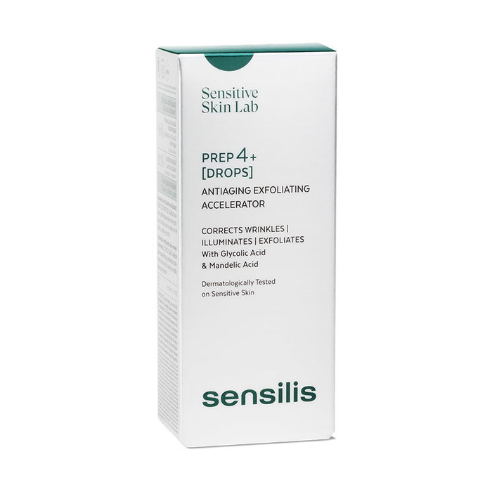 Sensilis PREP4+ DROPS Sérum Exfoliant Anti-Âge, 30 ml - Rénovateur, Éclat, Anti-Rides, Régulateur de Sébum