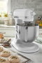 Kitchenaid 5KSM70JPX EWH Robot pétrin Heavy Duty 6,6 L en métal, bol relevable avec blocage 3 points, planétaire, 11 vitesses, couleur blanc
