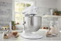 Kitchenaid 5KSM70JPX EWH Robot pétrin Heavy Duty 6,6 L en métal, bol relevable avec blocage 3 points, planétaire, 11 vitesses, couleur blanc