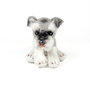 Deqube Peluche Schnauzer Assis 12cm avec Licence Bocalan pour Enfant