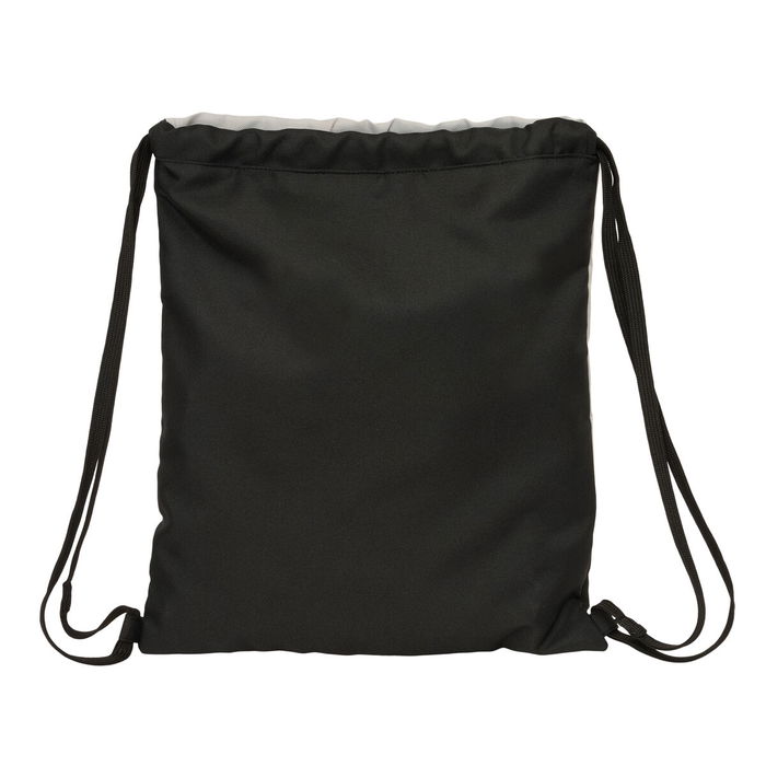 Sac à dos serré par des ficelles Kappa Grey Noir Gris 35 x 40 x 1 cm