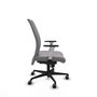 Piqueras Y Crespo Chaise de bureau Albacete confidente, Gris, Similicuir, Mécanisme Synchrone