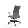 Piqueras Y Crespo Chaise de bureau Albacete confidente, Gris, Similicuir, Mécanisme Synchrone