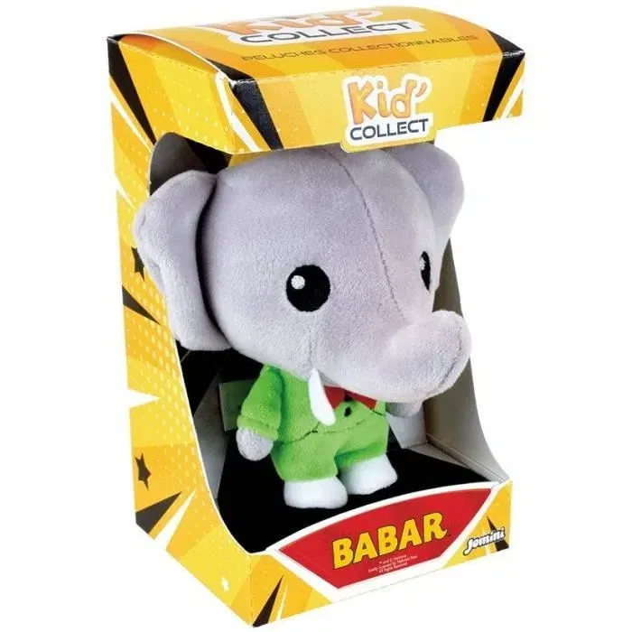 Jemini Kid'Collect Peluche à collectionner Babar l'éléphant - Personnage emblématique pour fan de peluches - 13 cm