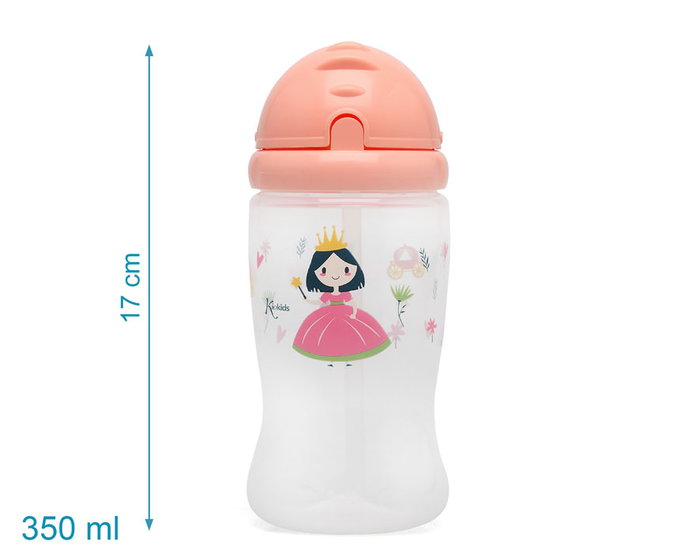 KioKids Gourde à Paille en Silicone pour Bébé 350 ml, Rose, Collection Vuelta al cole, +6 mois, Sans BPA KioKids Gourde à Paille en Silicone pour Bébé 350 ml, Rose, Collection Vuelta al cole, +6 mois, Sans BPA