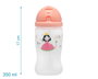 KioKids Gourde à Paille en Silicone pour Bébé 350 ml, Rose, Collection Vuelta al cole, +6 mois, Sans BPA