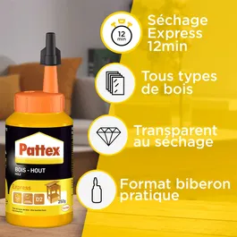 Pattex Biberon Express 750 g - Colle vinylique universelle pour montage, assemblage et placage - Acétate de polyvinyle en dispersion aqueuse