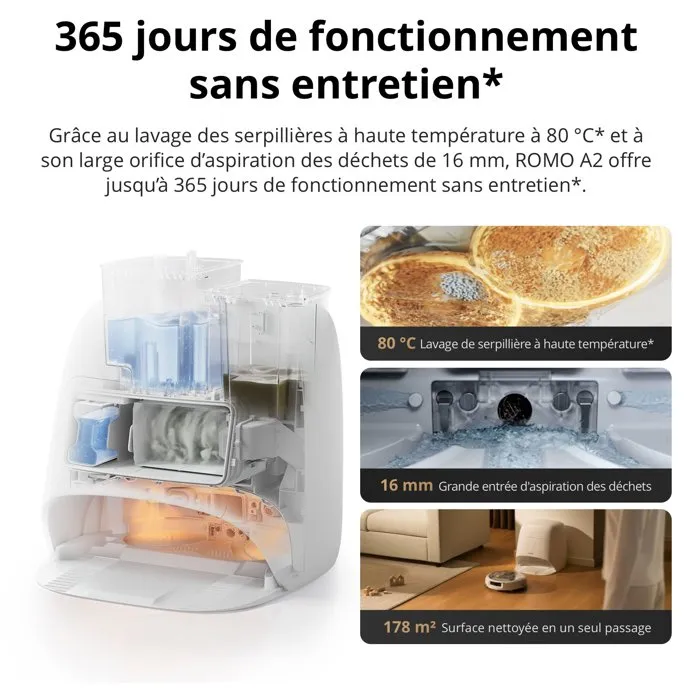 DJI ROMO A2 - Robot Aspirateur Laveur